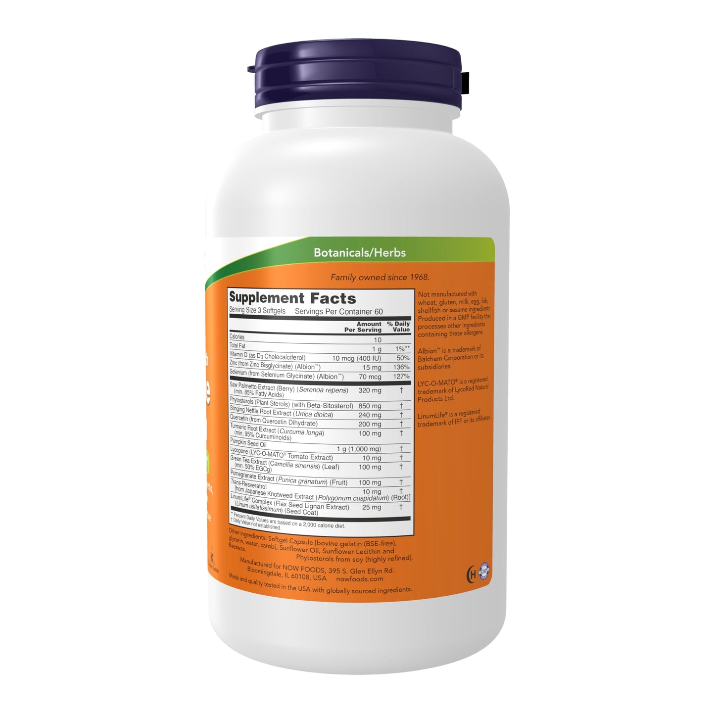 NOW Foods Clinical Strength Prostate Health Softgels 180 Count