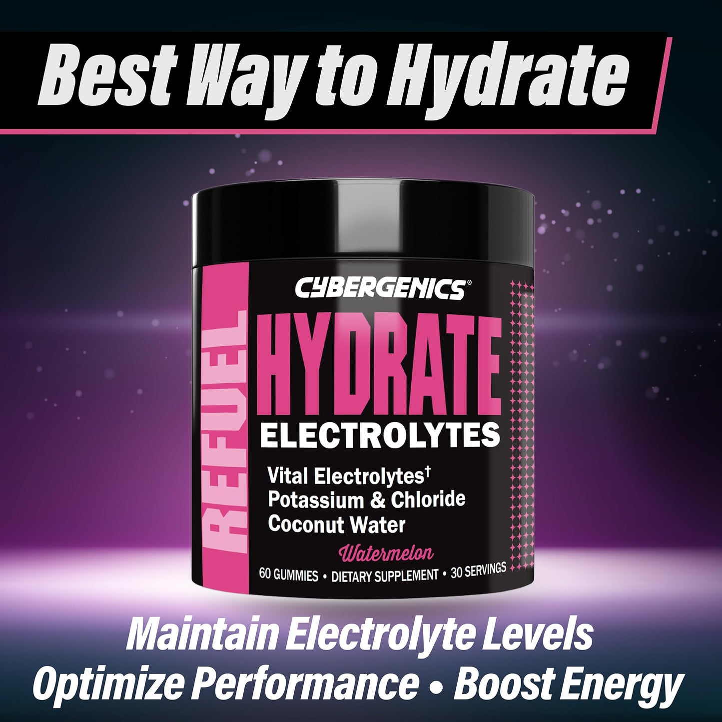 Cybergenics Hydrate Gummies 60 Gummies