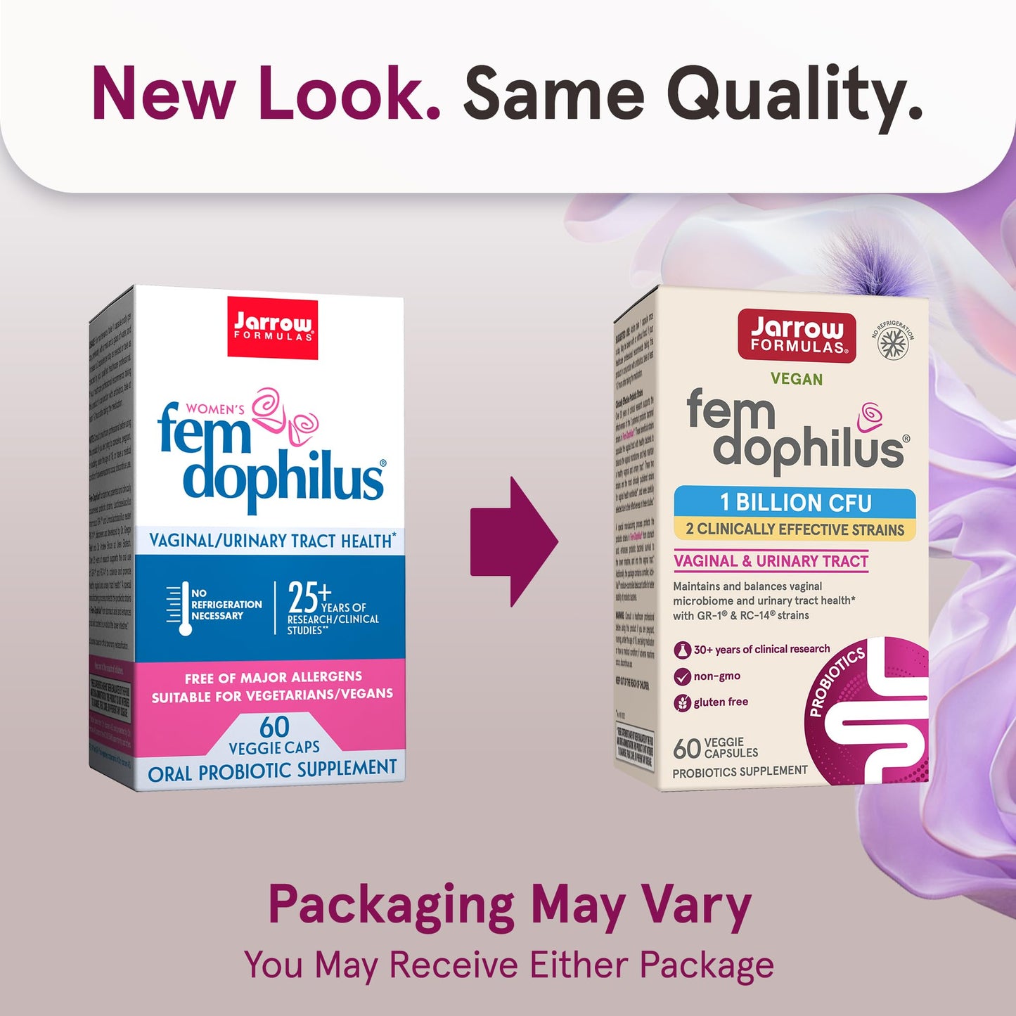Jarrow Formulas Fem-Dophilus Vaginal Probiotics, 60 Capsules