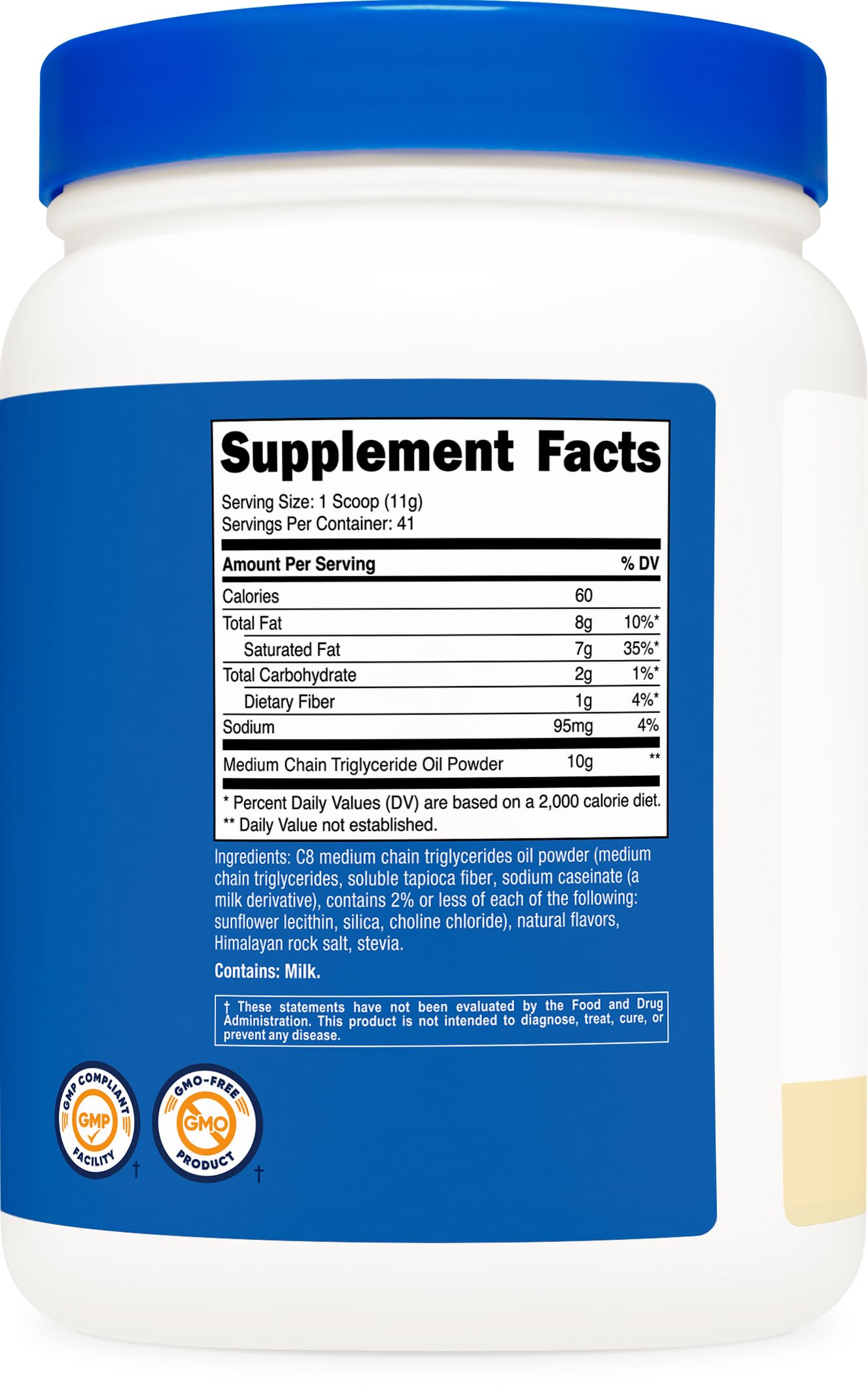 Nutricost C8 MCT Oil Powder Vanilla Flavor, 16