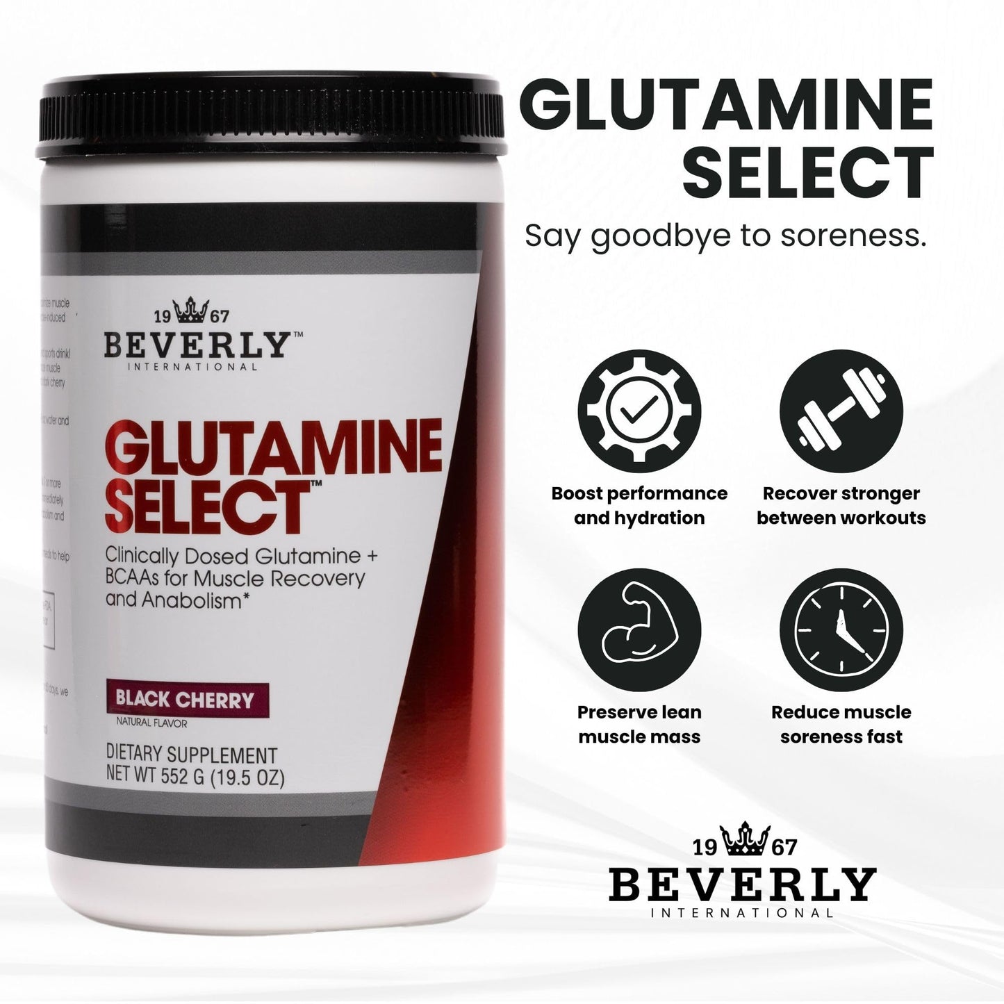Beverly International Glutamine Select Powder 19.5 oz