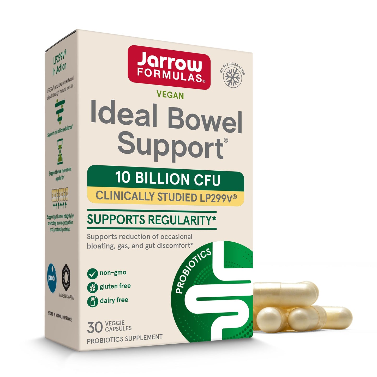 Jarrow Formulas Ideal Bowel Support Vegetarian Capsule 30 Veggie Capsules