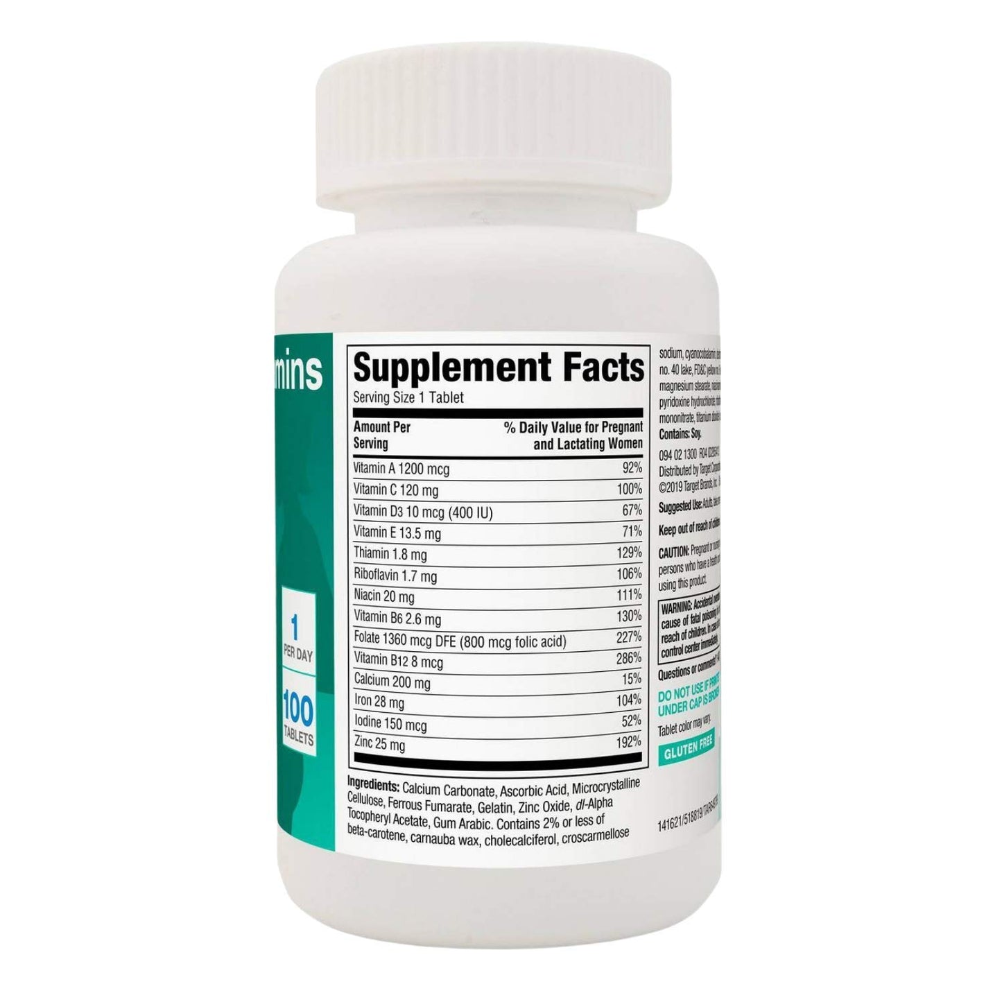 Unknown Up & Up Prenatal Vitamins Dietary Supplement 100 Tablets