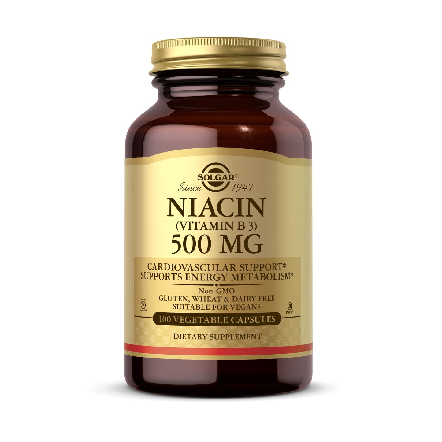 Solgar Niacin 500 mg Capsules 100 Count