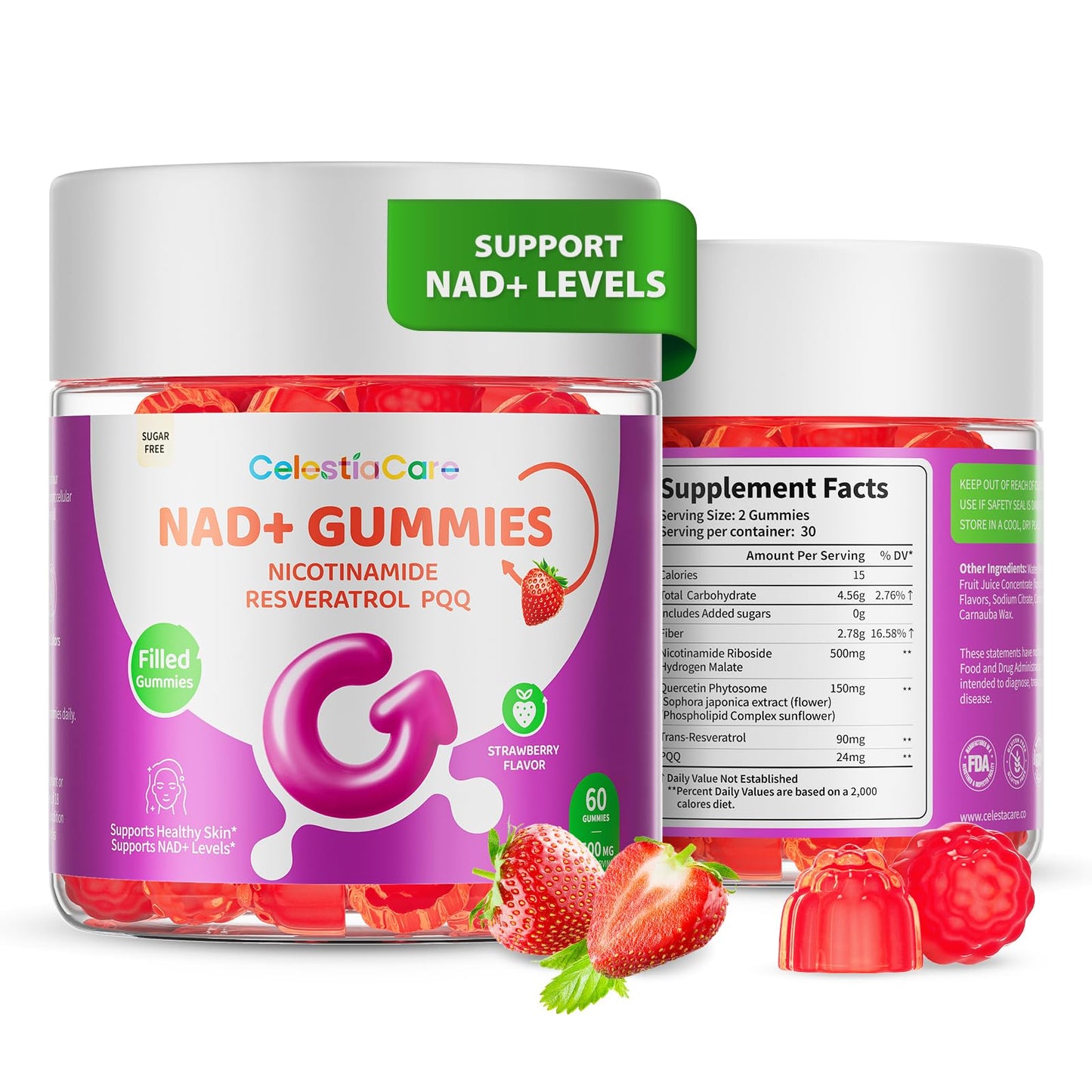 CelestiaCare NAD+ Gummies 120 Count