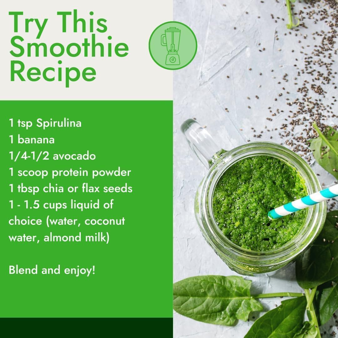 Organic Traditions Spirulina Algae Powder Green Superfood Blend 5.3 oz