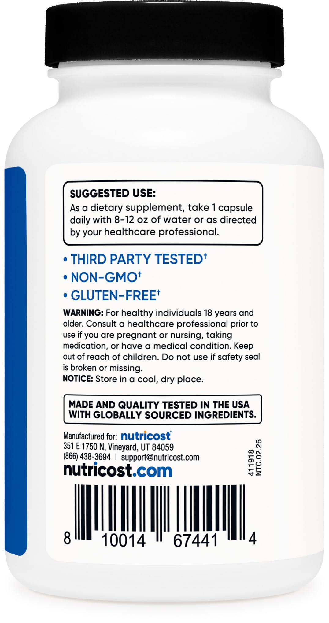 Nutricost Turkesterone Dietary Supplement 600mg Capsules, 120 Count