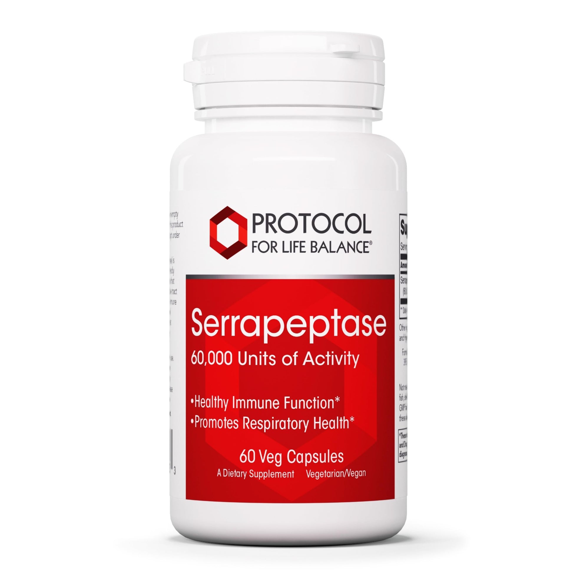 PROTOCOL FOR LIFE BALANCE Serrapeptase Digestive Enzyme Capsule, 60 Veg Caps