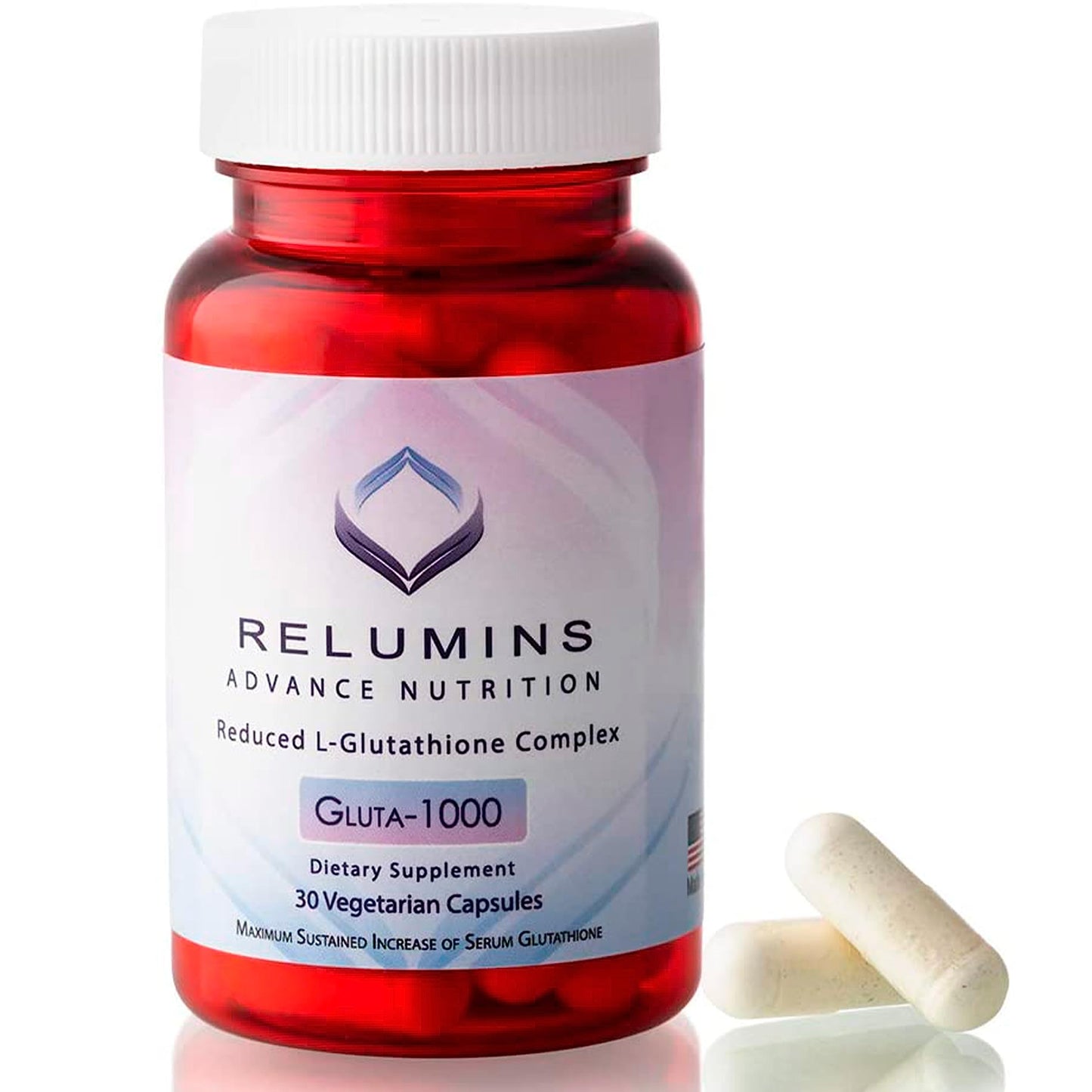 Relumins L-Glutathione Supplement Complex 1000mg with Alpha Lipoic Acid Capsule, 30 Capsules