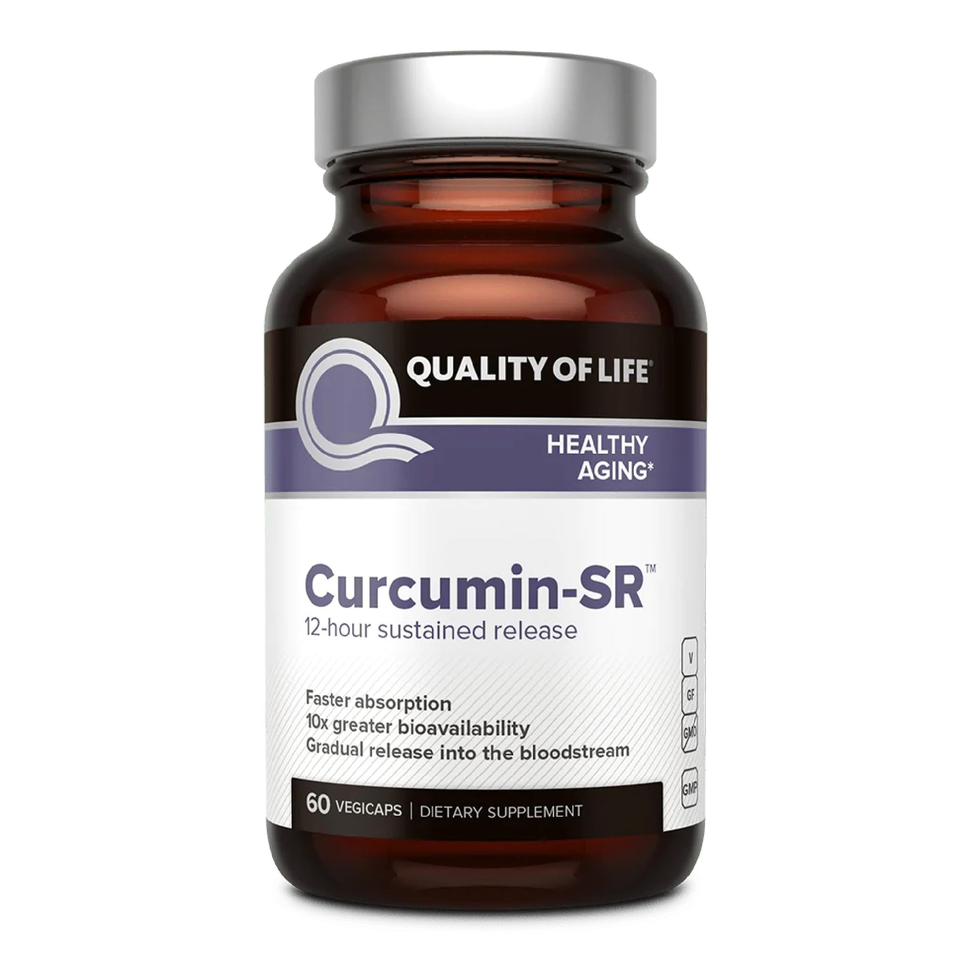 Quality of Life Curcumin-SR Healthy Aging, Inflammation Support 60 Capsules
