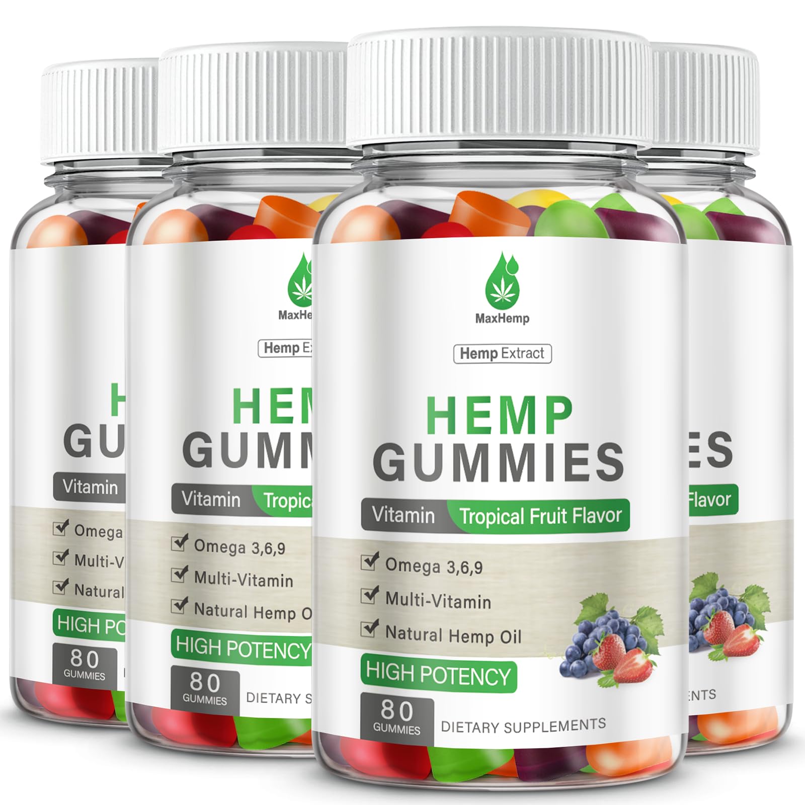 MaxHemp Organic Hemp Gummies 320 Gummies