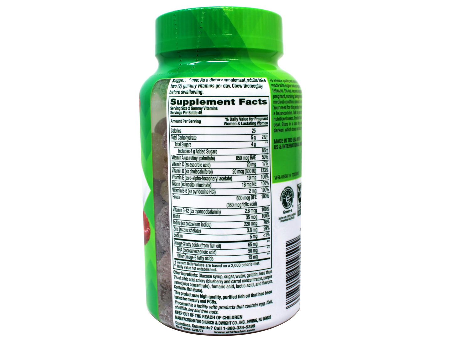 Vitafusion Prenatal DHA and Folic Acid Gummy Vitamins 270 Gummies