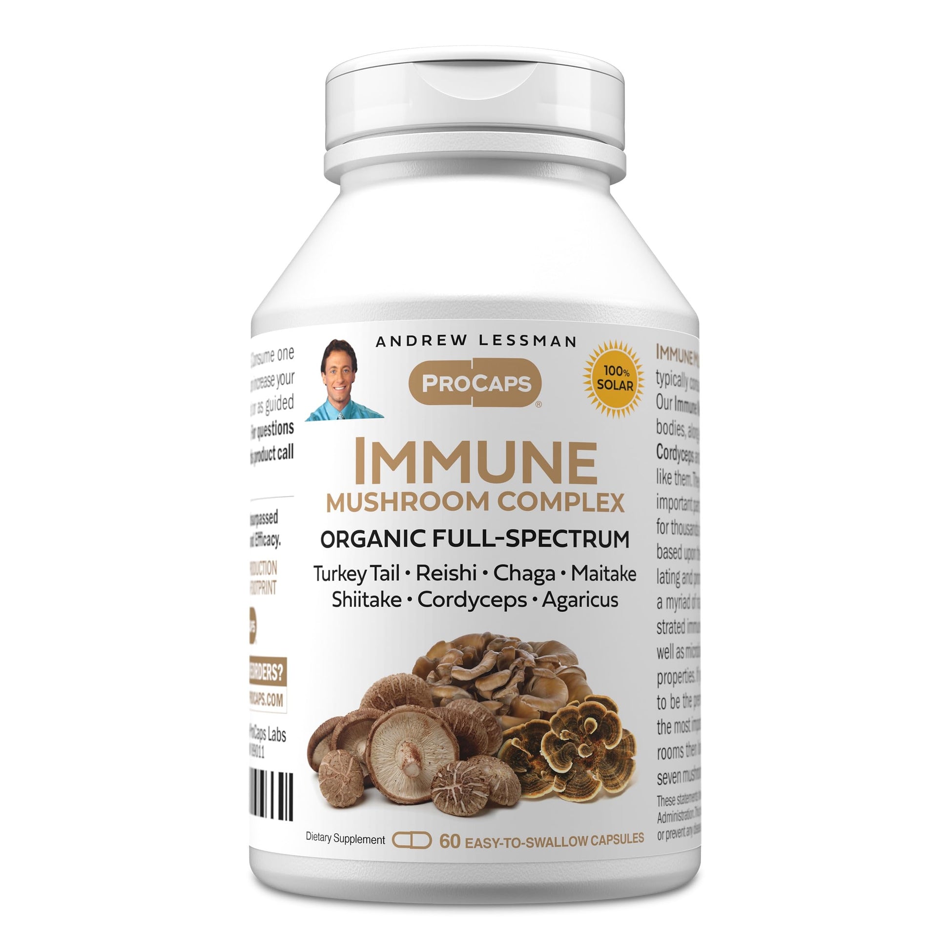 ANDREW LESSMAN Immune Mushroom Complex 60 Capsules