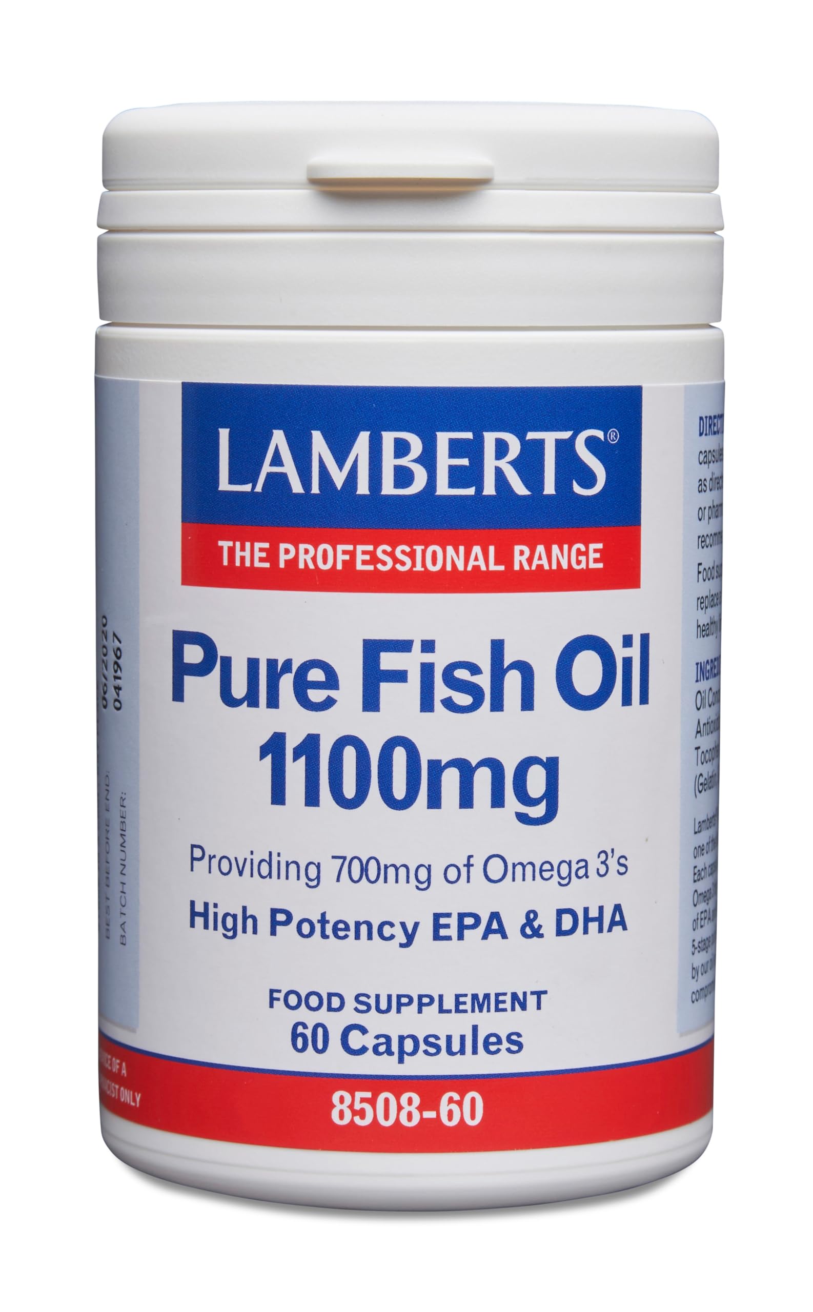 Lamberts Pure Fish Oil Capsules, 60 Count