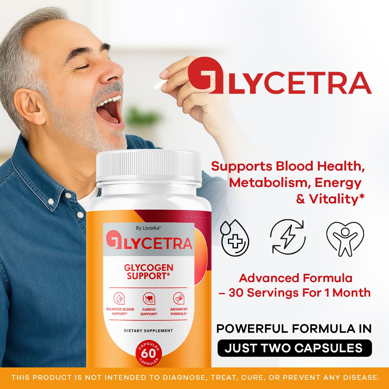 LIVORKA Glycetra Capsules, 300 Capsules