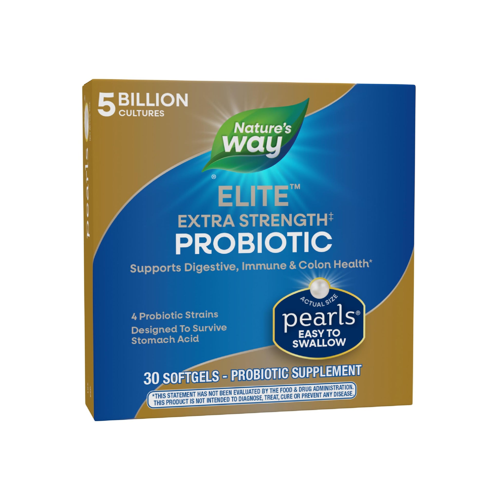 Nature's Way Pearls Elite Probiotic for Men and Women Softgels 30
