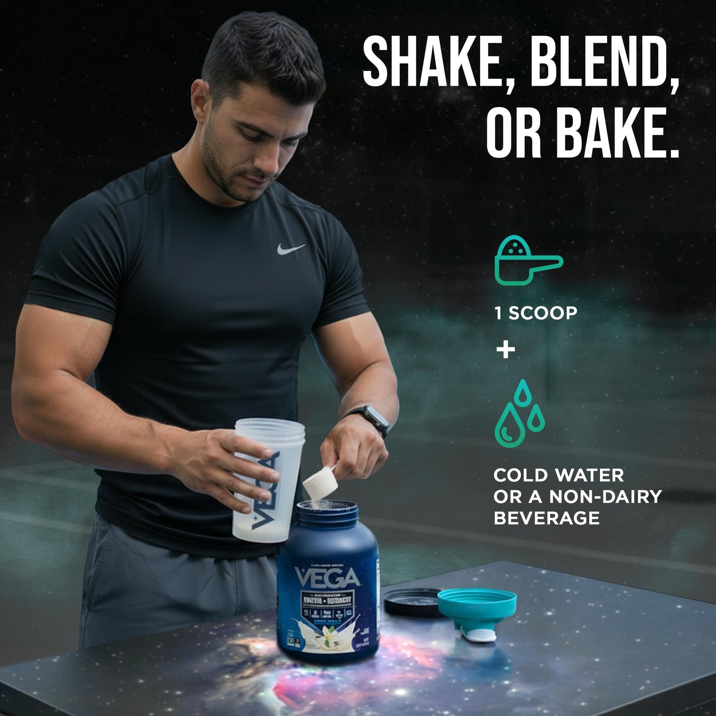Vega Protein + Recovery Vanilla Protein Powder, 64 Servings