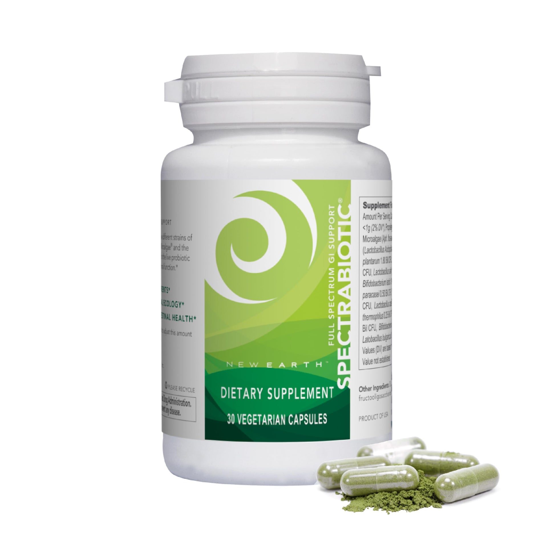 New Earth Spectrabiotic Full Spectrum Probiotic Supplement Capsules 30