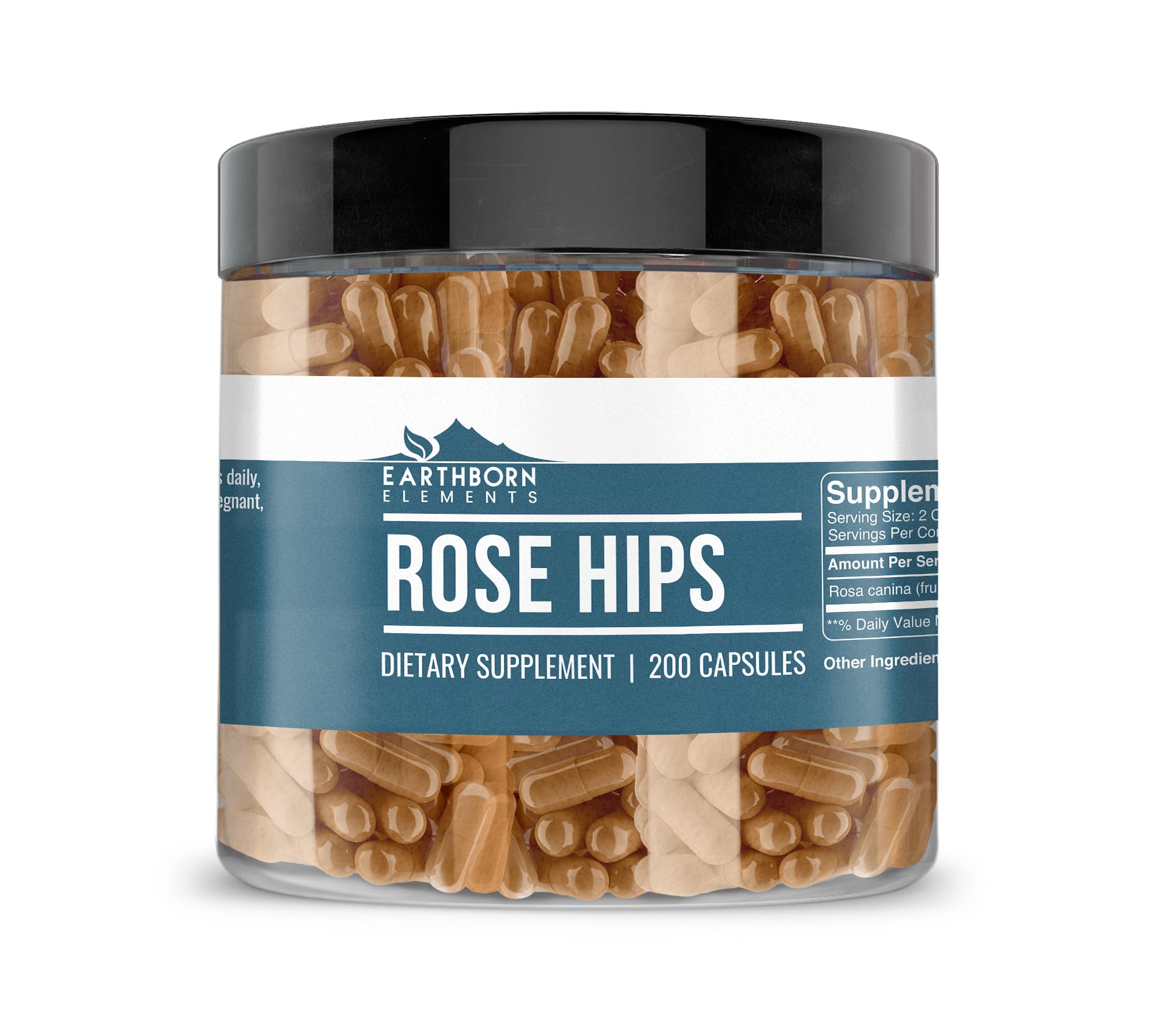 Earthborn Elements Rosehips Capsules 200 Count