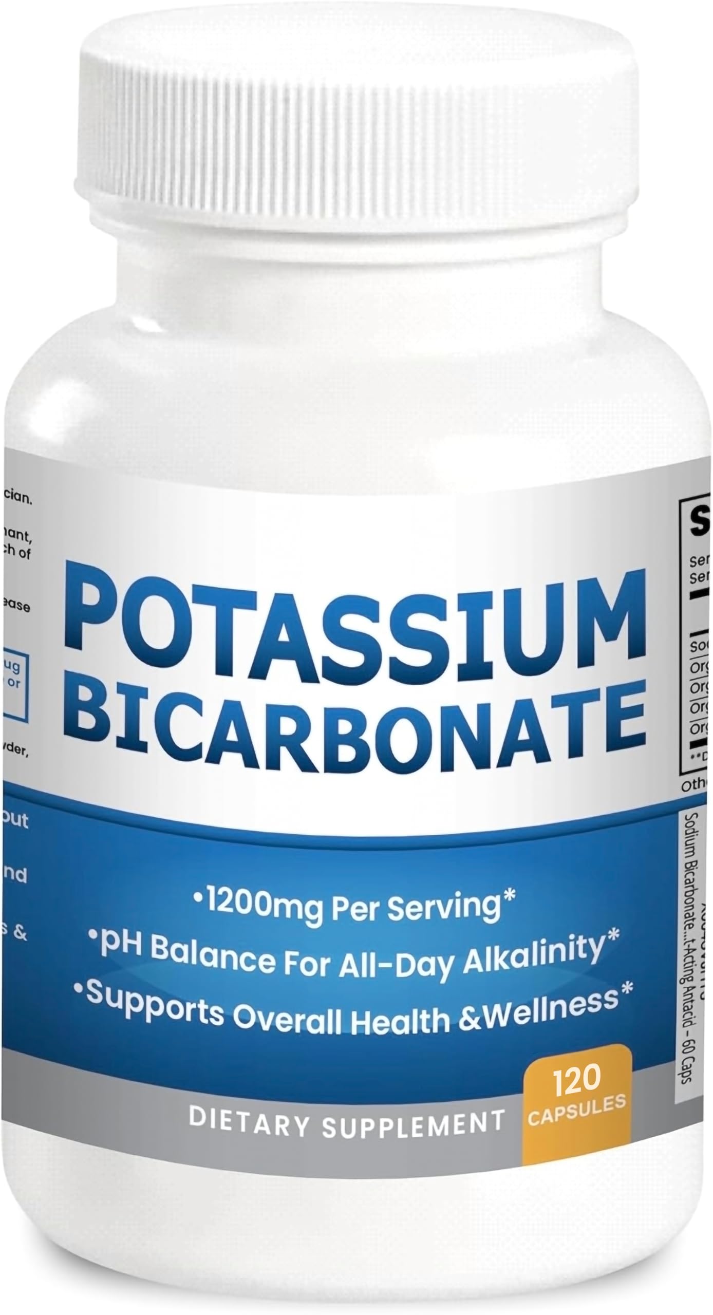 Kidney Restore Potassium Bicarbonate Supplement Capsules 120 Count