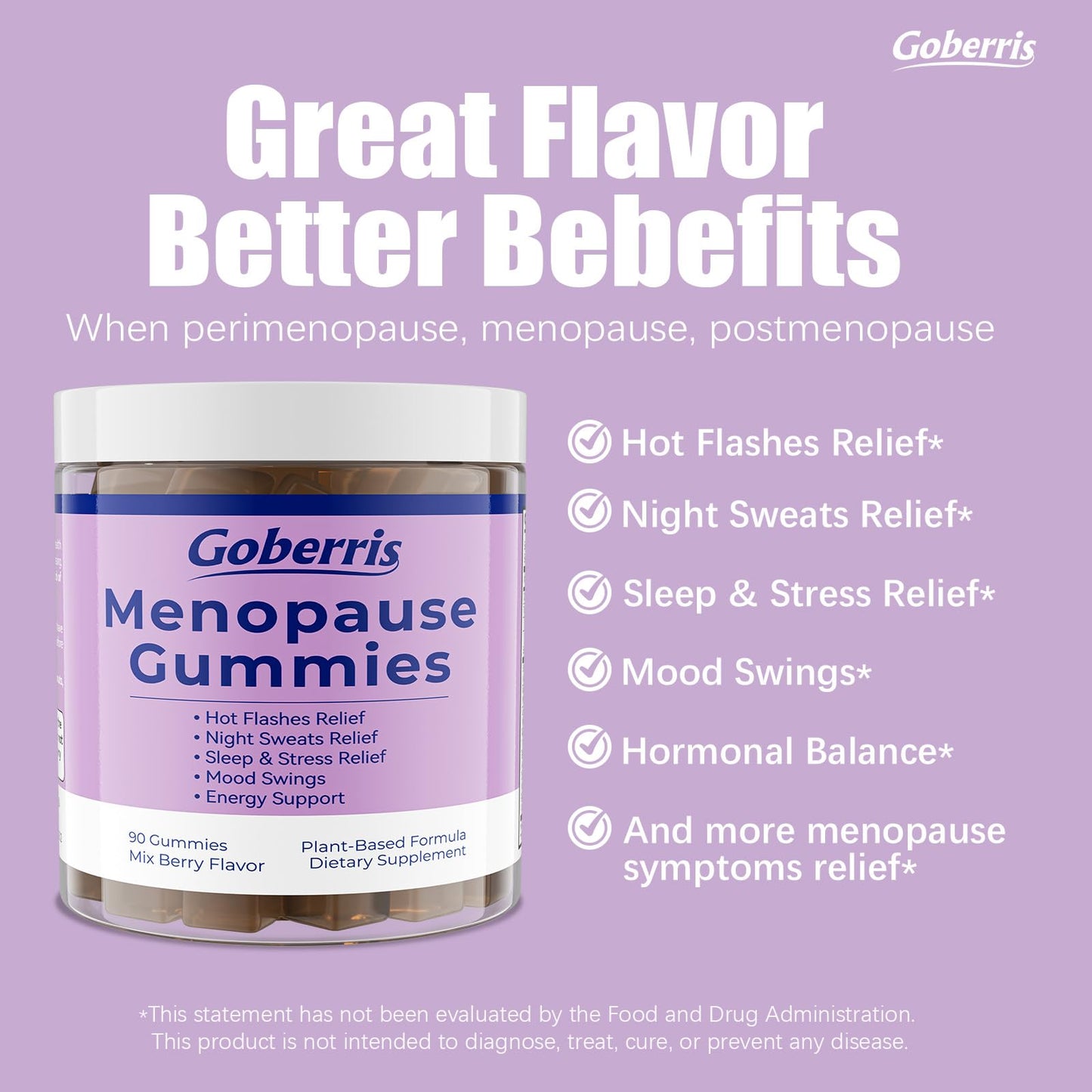 Goberris Menopause Gummies 90 Count