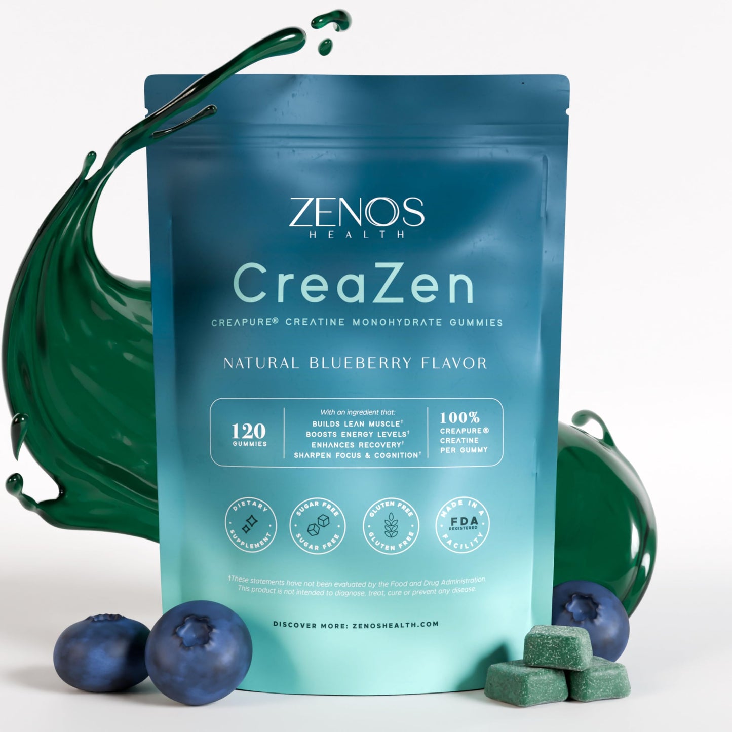 Zenos Health CreaZen Creatine Monohydrate Gummies, 120 Count