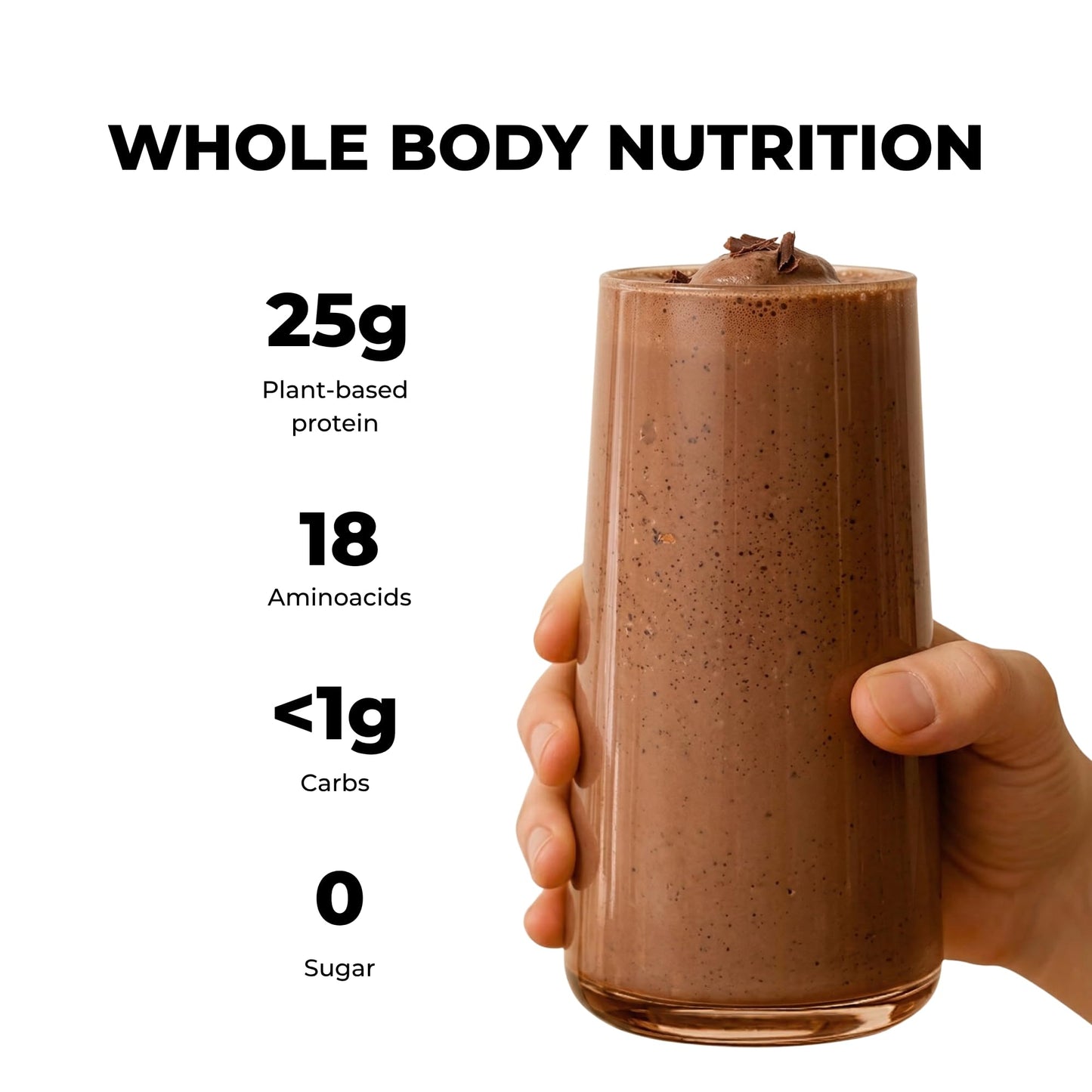 Beyond Good Foods Vegan Protein Powder, Chocolate – 25g Plant Protein per Serving, Pea & Brown Rice Protein, Low Carb, Sugar Free, Dairy Free, Soy Free, Gluten Free, Easy to Digest, 2 lbs 30 Servings