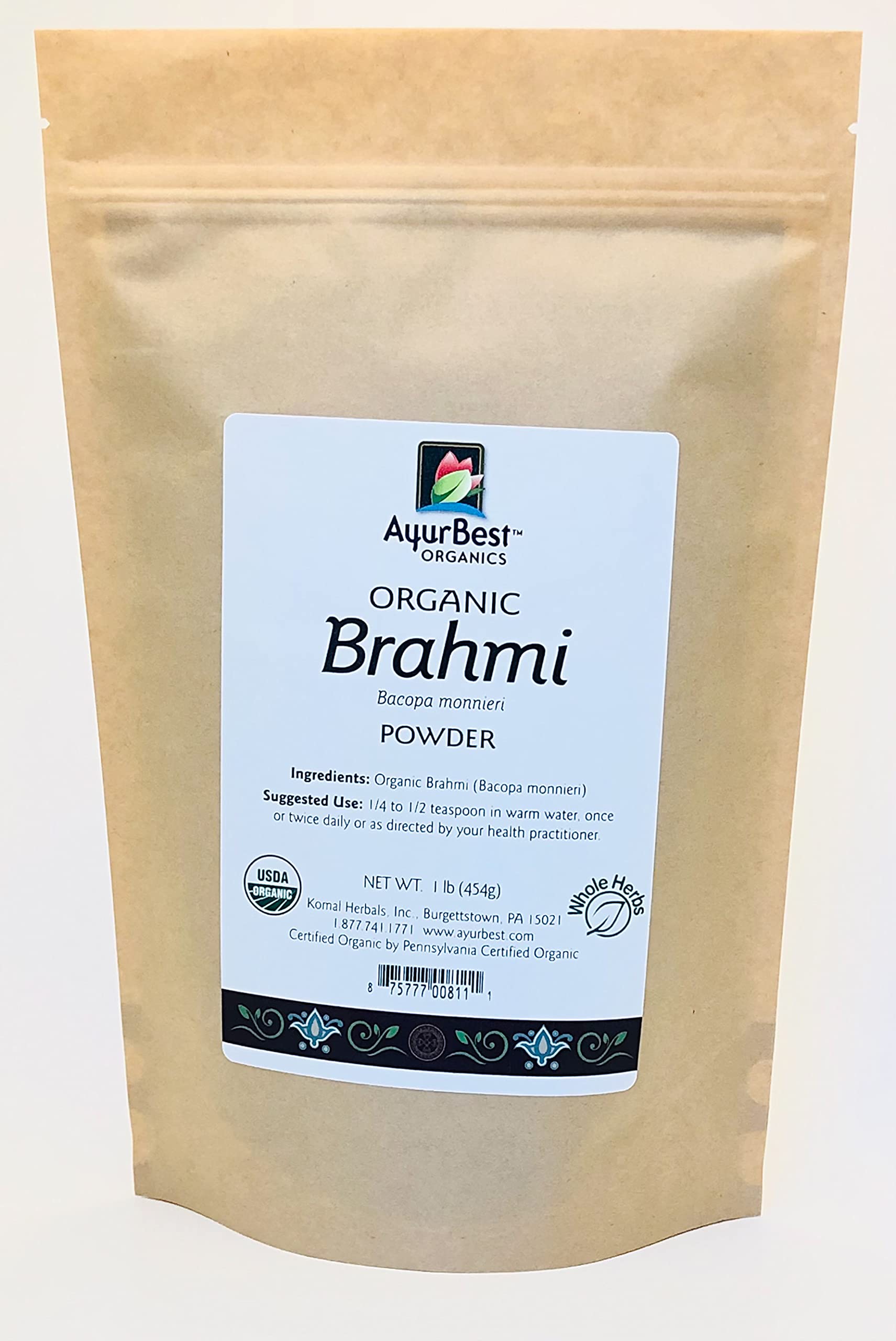 AyurBest Organics Bacopa Monnieri Powder, 1 Count