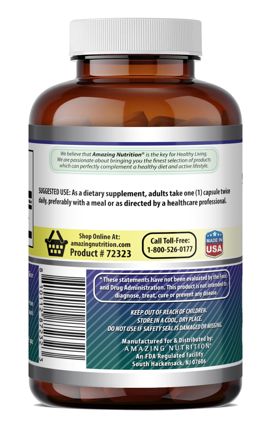 Amazing Nutrition Alpha Lipoic Acid 300 mg Capsules 240 Count