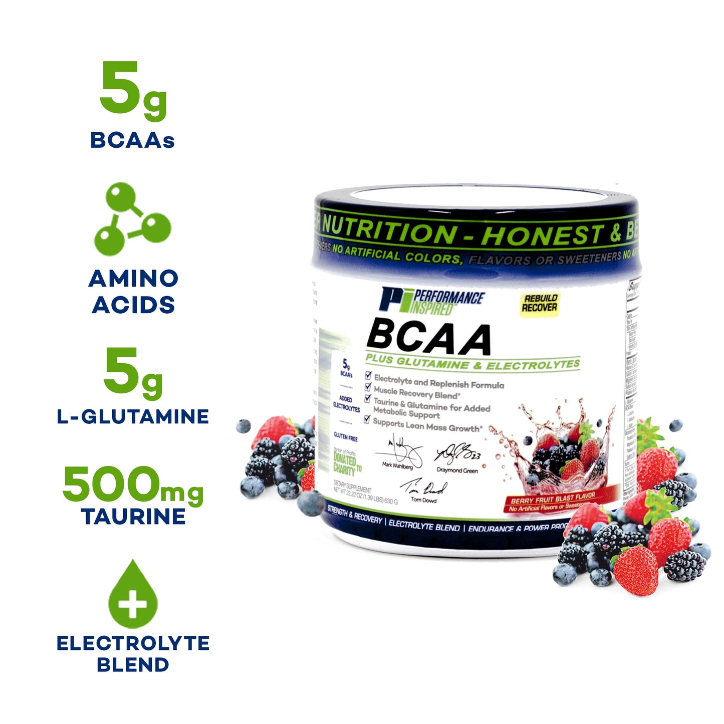 Performance Inspired BCAA Powder Berry Fruit Blast 22.24 oz