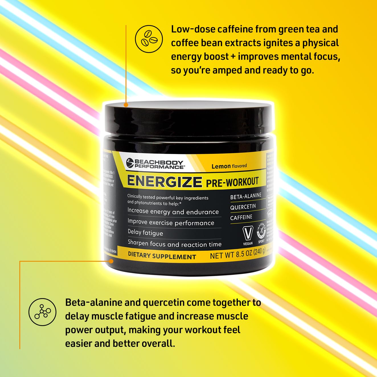 BODi Energize Pre Workout Powder 40 Servings