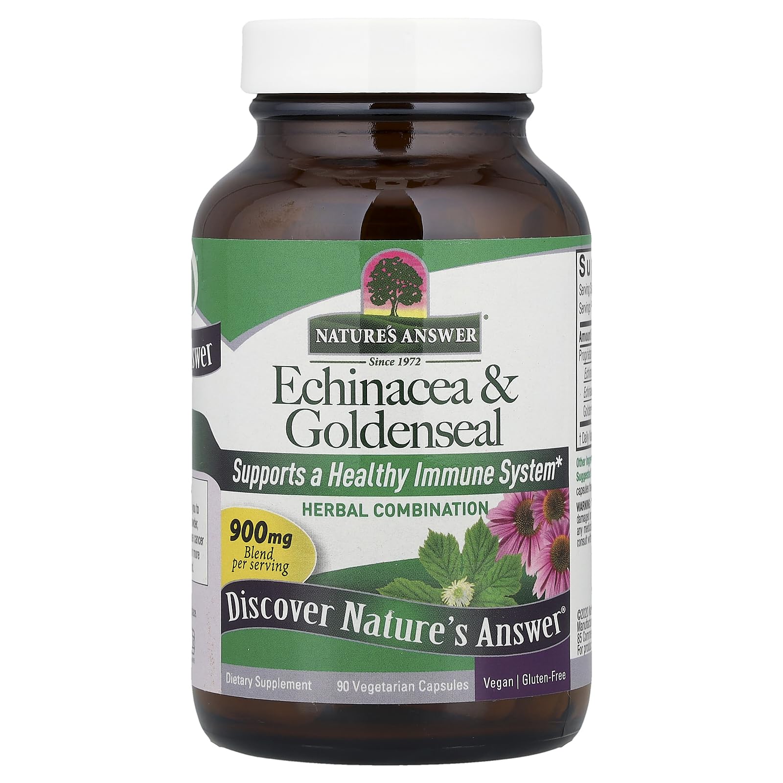 Nature's Answer Echinacea & Goldenseal Capsules 90 Count