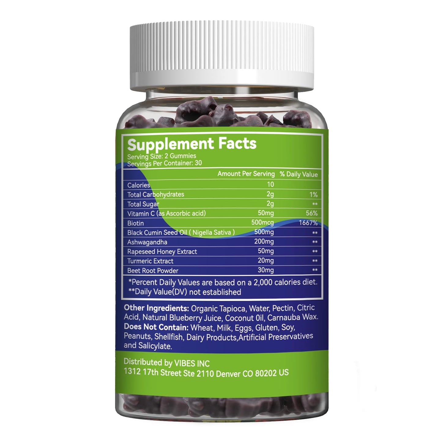 SmildeHeal Black Seed Oil Gummies, Organic Black Cumin Seed Oil, 500mg, Vegan, 120 Gummies