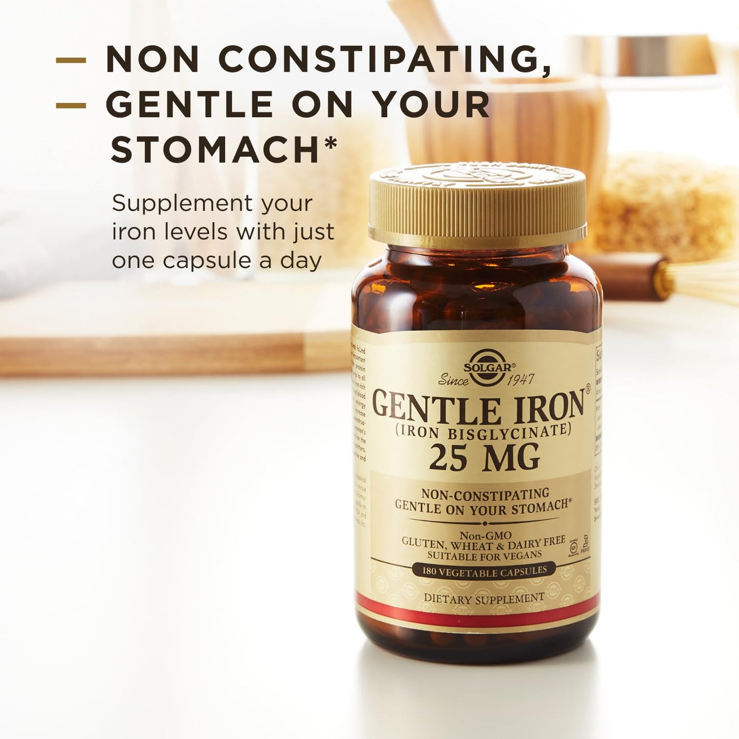 Solgar Gentle Iron Capsules 180 Count