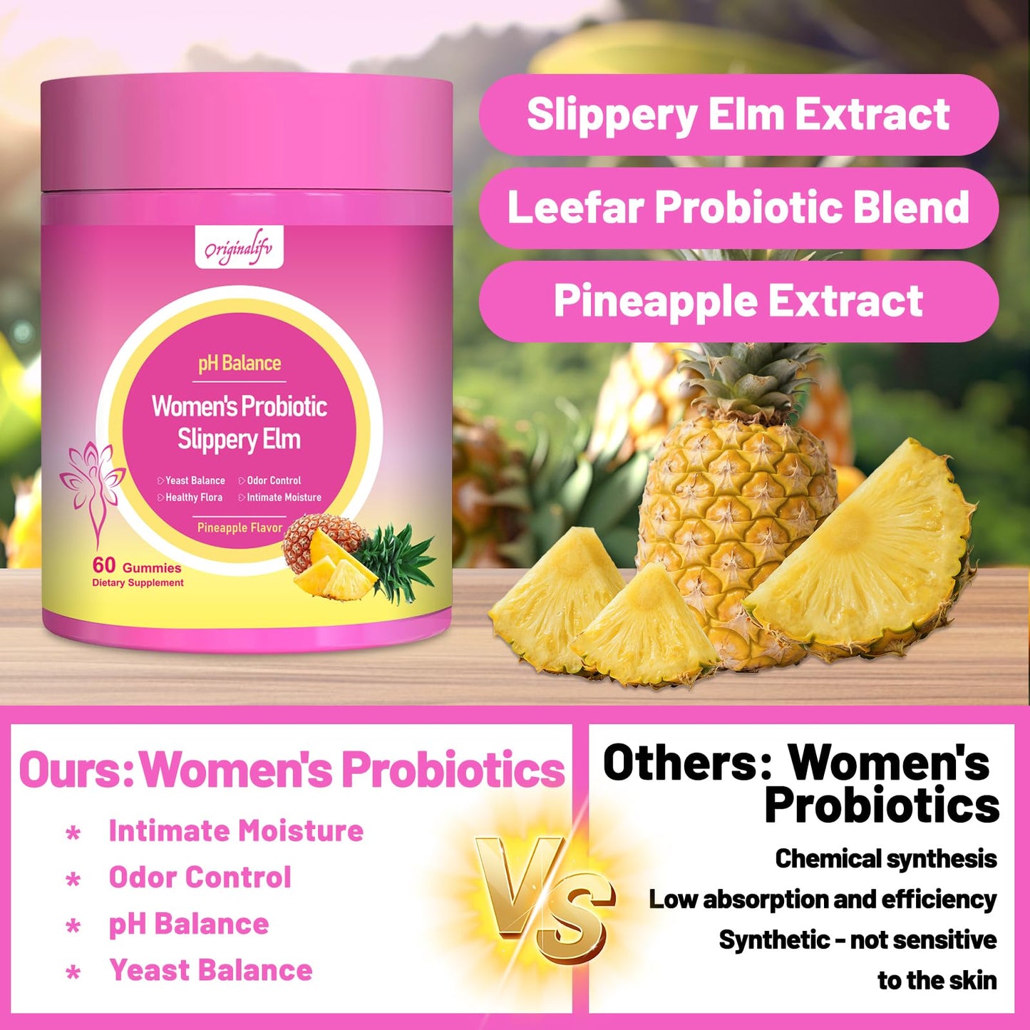 Originalifv Women Probiotics Gummies, 60 Count
