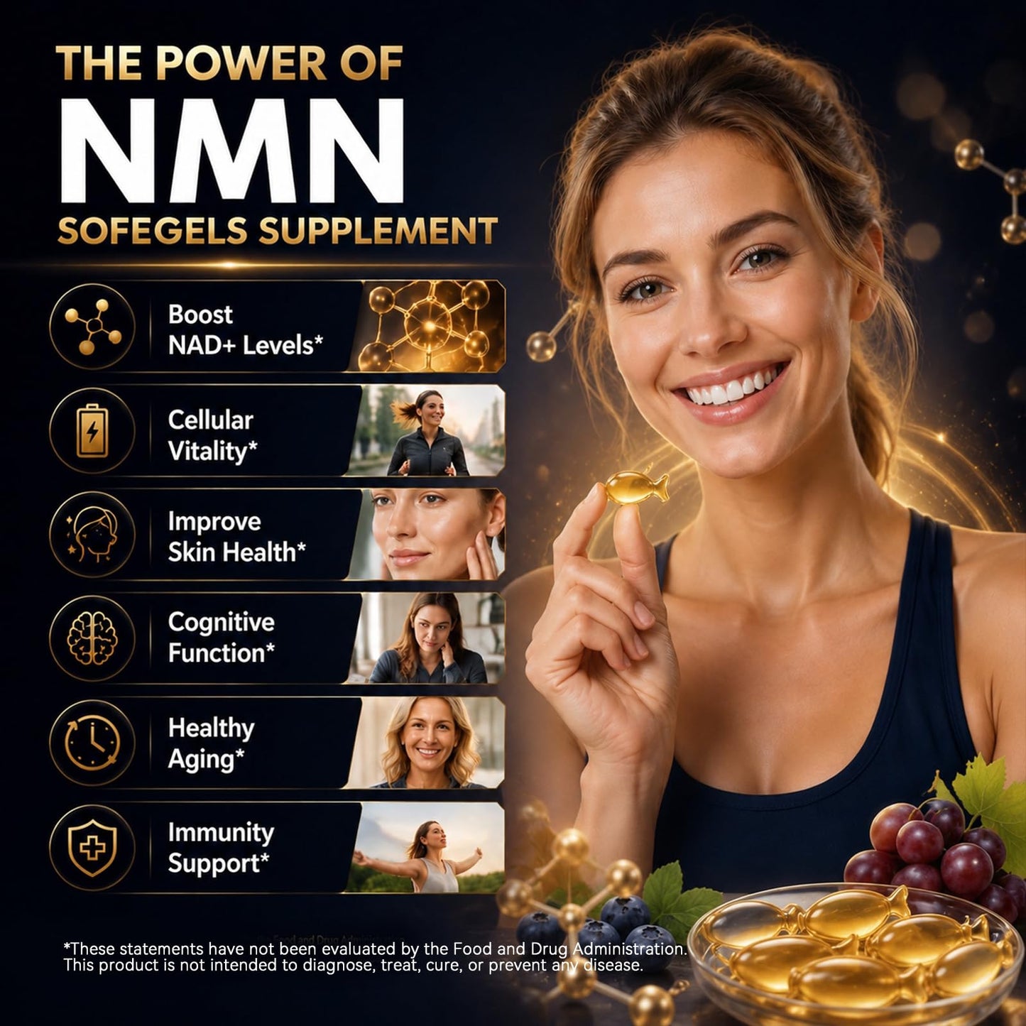 HMHDWelltra NMN Supplement Softgel 90 Count