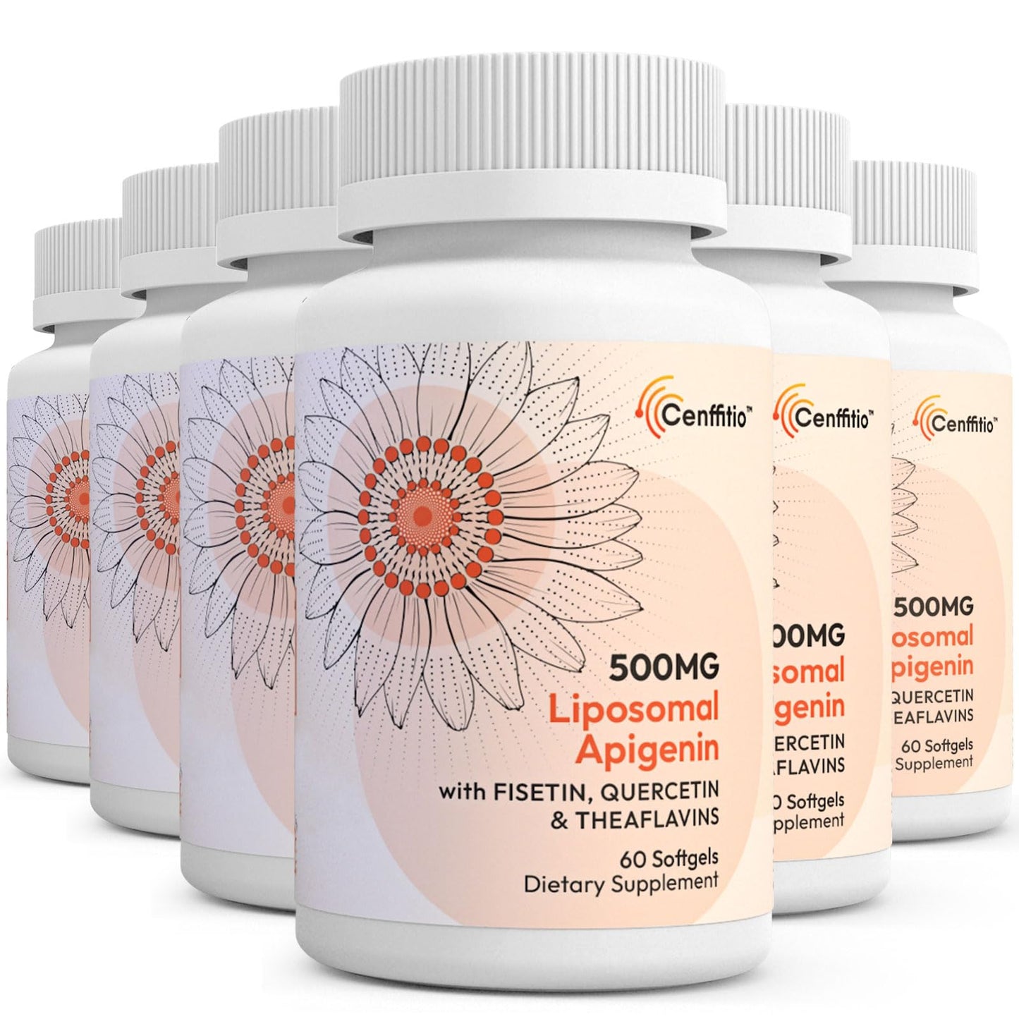 Cenffitio Liposomal Apigenin 500mg Softgels, 360 Count