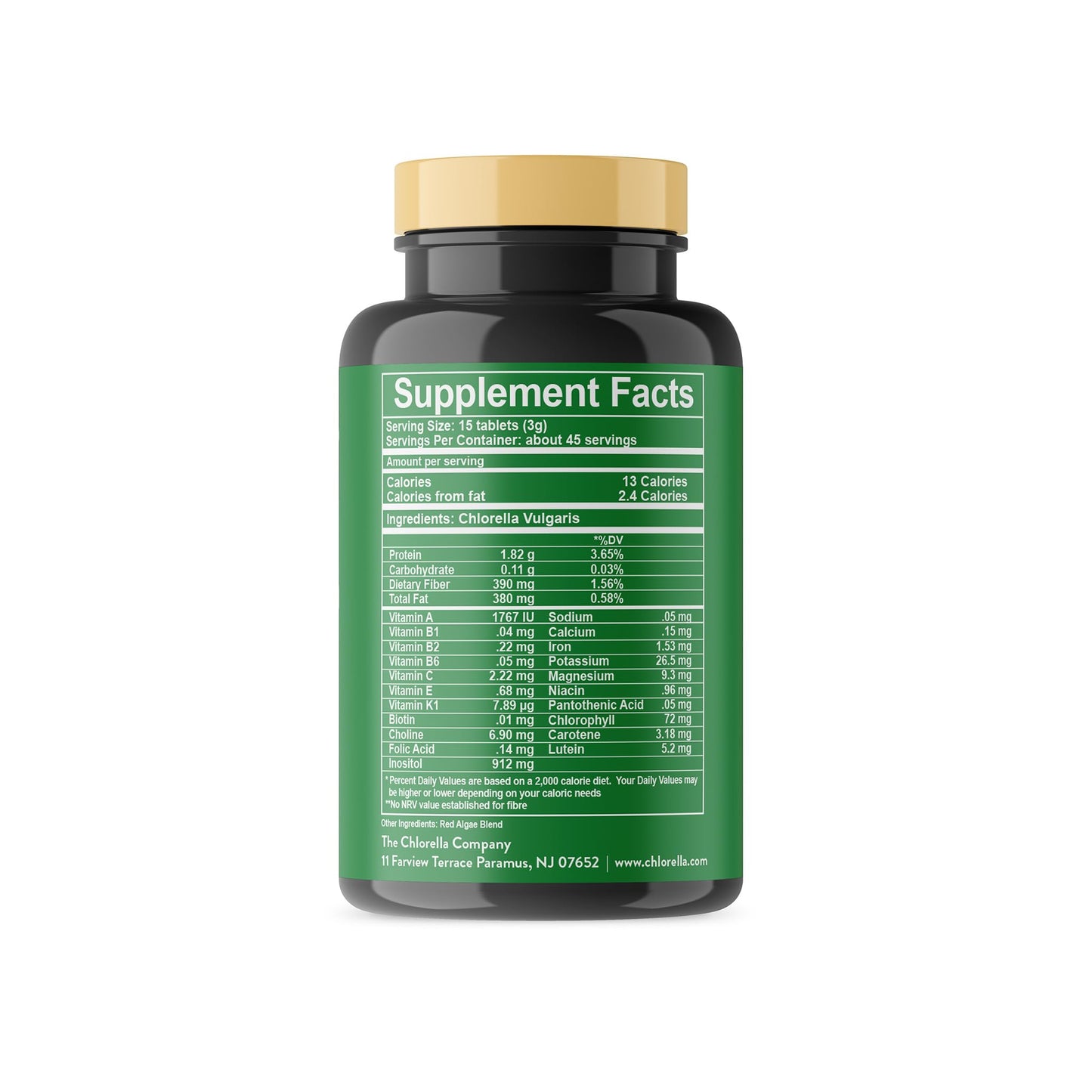 The Chlorella Company Fermented Chlorella Tablets, 675 Tablets