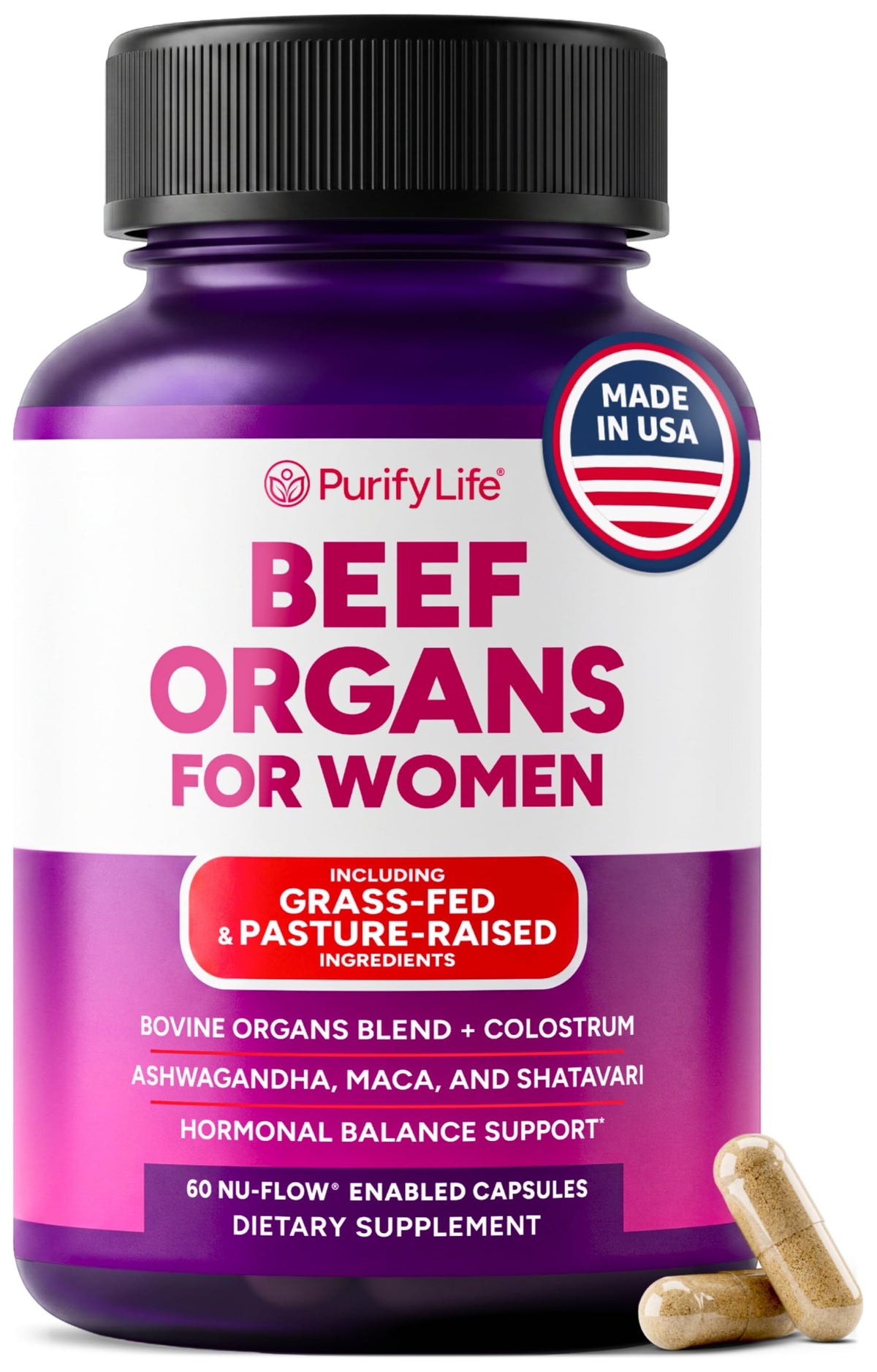 Grass-Fed Primal Beef Organ Supplement for Women, Hormone Balance for Women