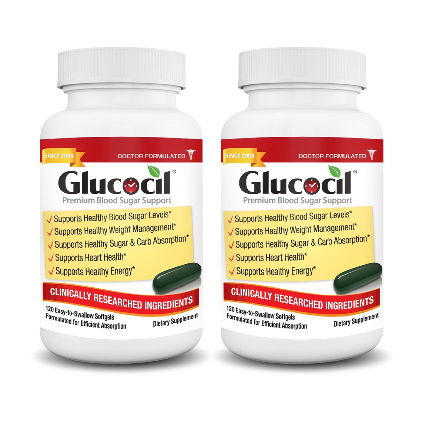 Glucocil Blood Sugar Support Softgels 2-Pack