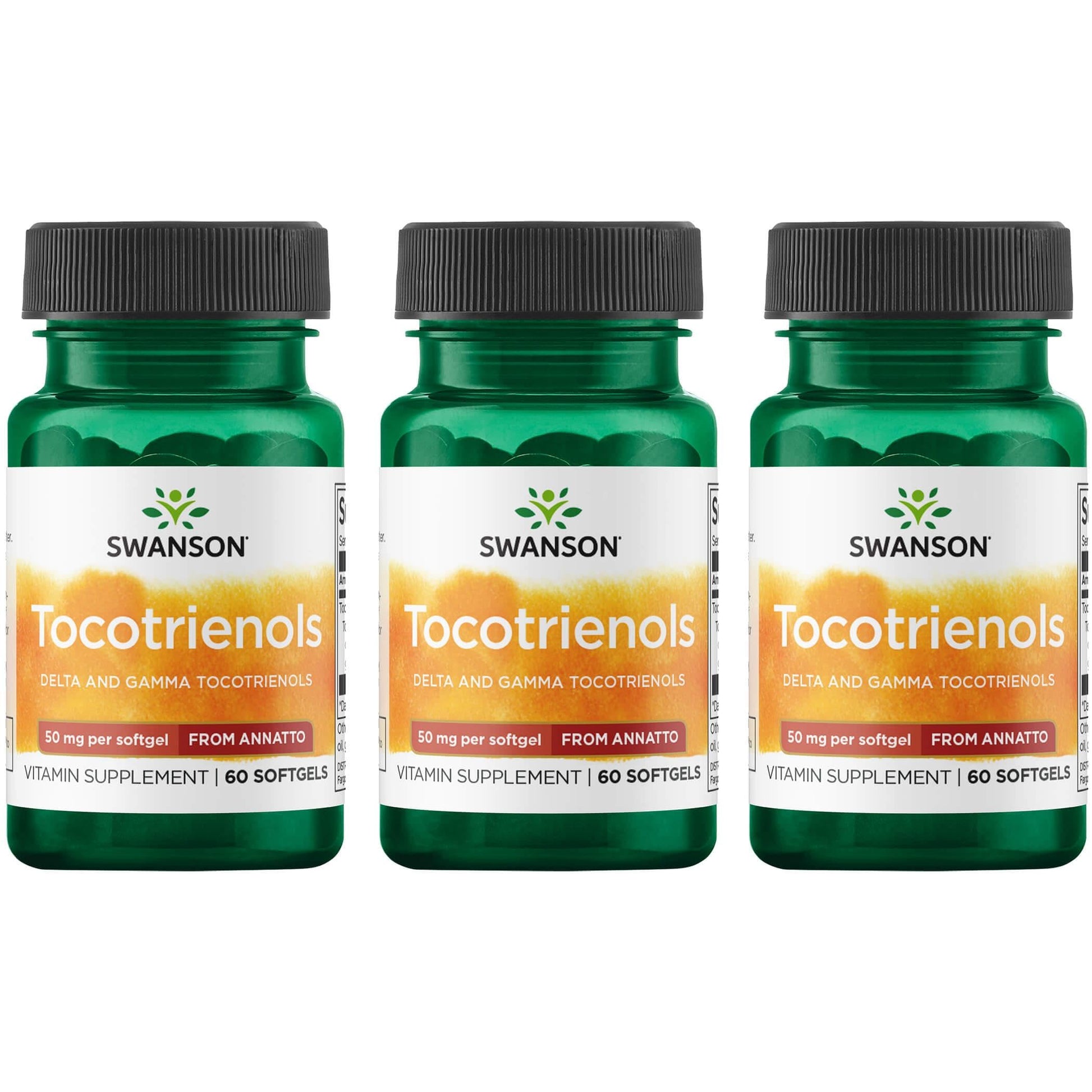 Swanson Deltagold Tocotrienols-Annatto Tocotrienols Supporting Healthy Cholesterol Levels Within the Normal Range Vitamin E Tocotrienols 99% Tocopherol Free Softgels 180 Count