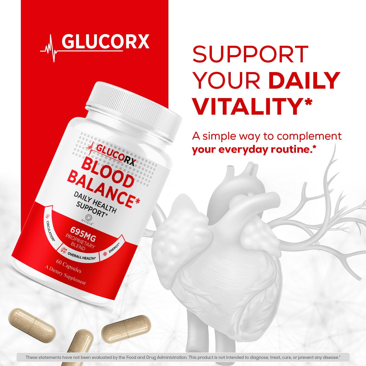 OVICIA Glucorx Capsules, 60 Capsules