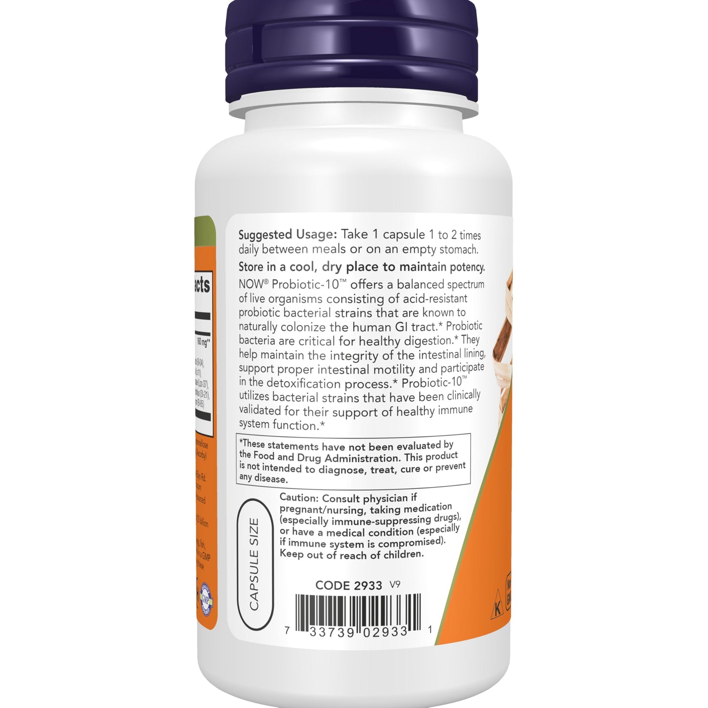 NOW Foods Probiotic-10 25 Billion, Capsule, 100 Veg Capsules