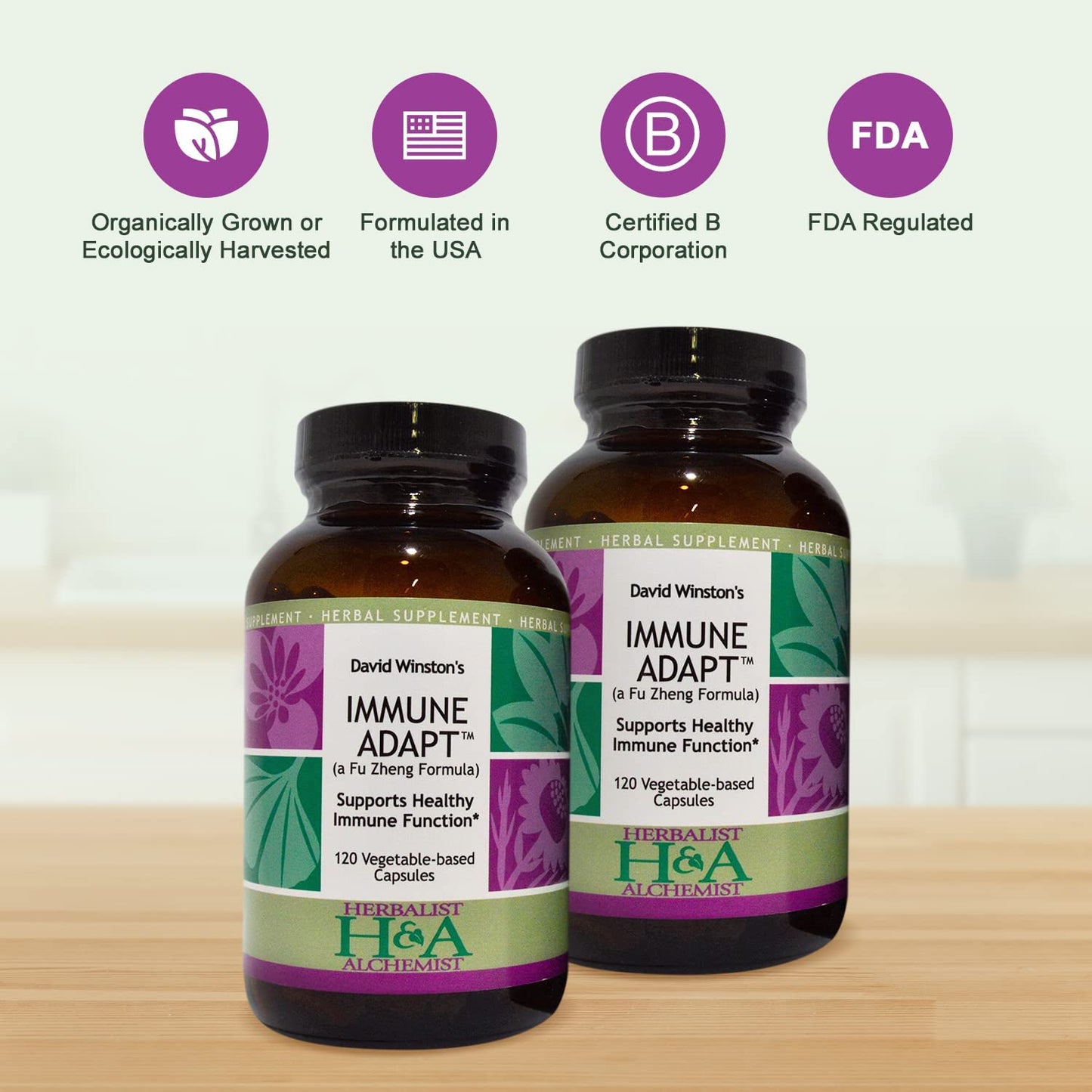 Herbalist & Alchemist David Winston's Immune Adapt Fu Zheng Capsules, 240 Capsules