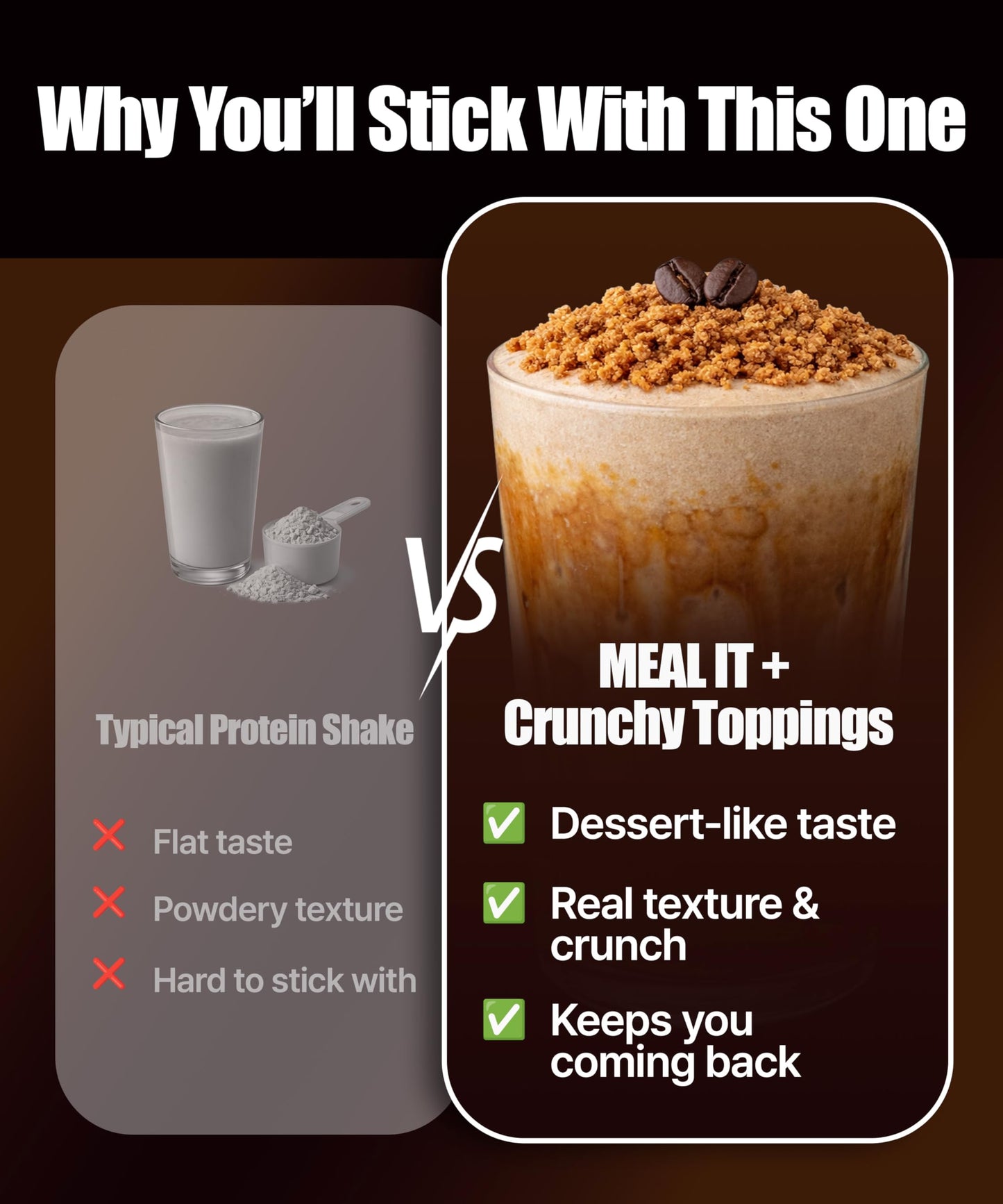 MEAL IT Chocolate Protein Shake with Cookie Crunch & Choco Crunch Balls Powder 9.88 Oz