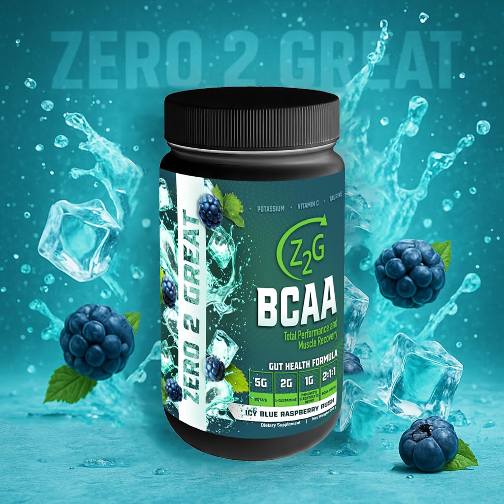 Z2G ICY Blue Raspberry Rush BCAA Powder 10.23 oz