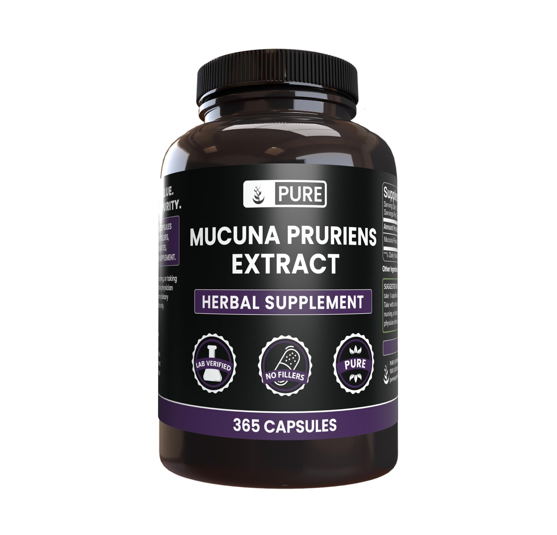 Pure Original Ingredients Mucuna Pruriens Capsule 365