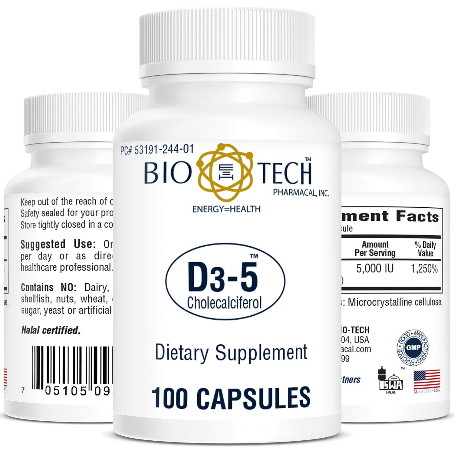 Bio-Tech Pharmacal Vitamin D Capsule 100 Capsules