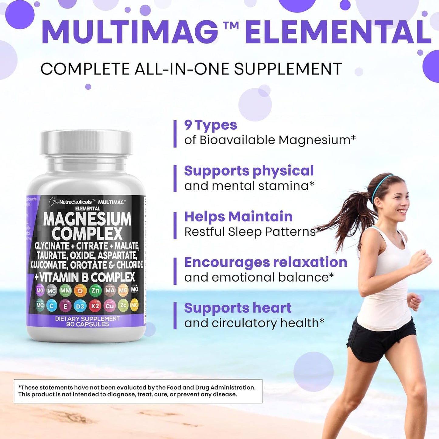 Clean Nutraceuticals Magnesium Complex Capsules 90 Count