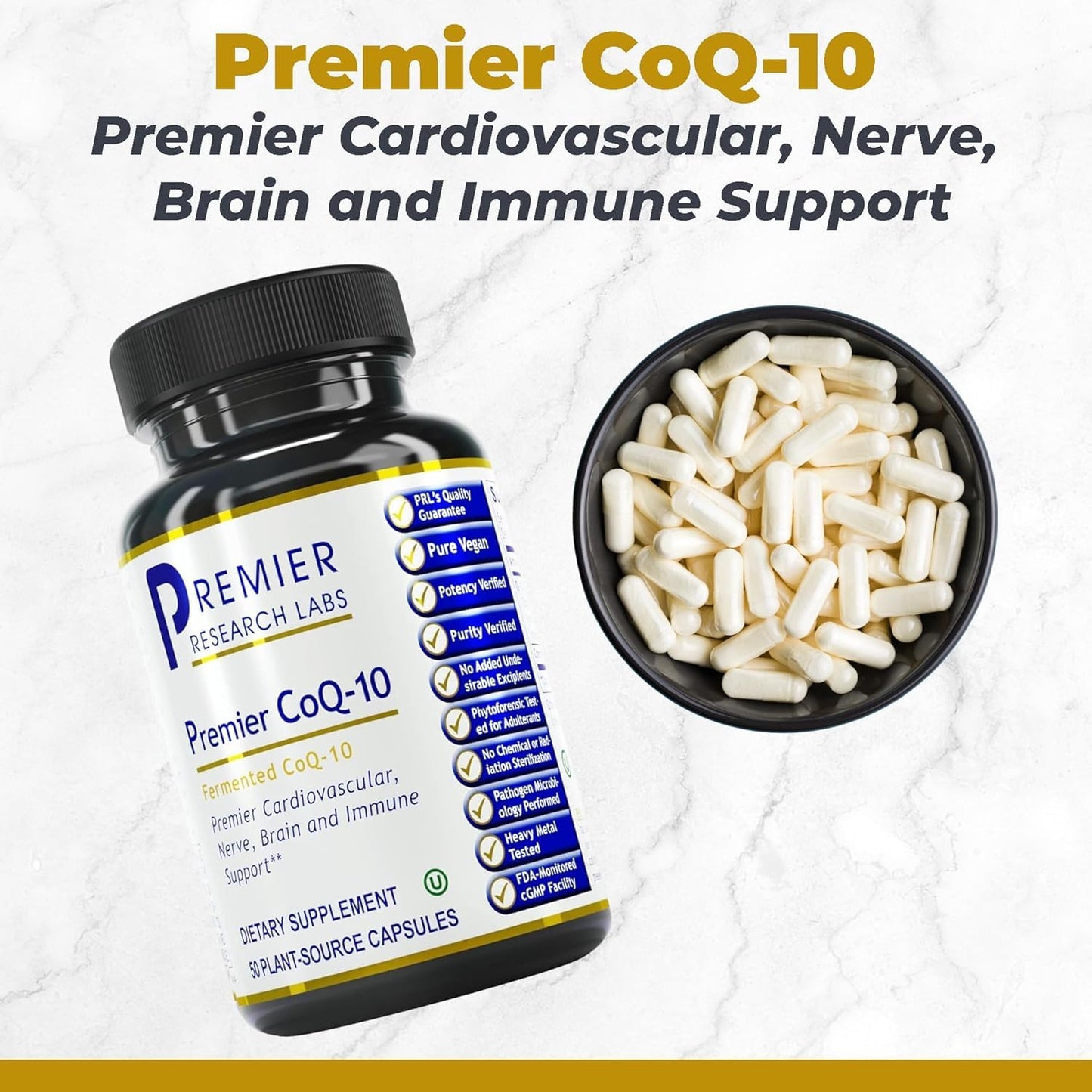 Premier Research Labs CoQ10 Ubiquinol Capsule 100mg, 50 Count